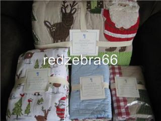 Pottery Barn Kids Winter Wonderland Christmas Full Quilt Shams Sheet Set 7pc New