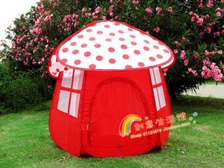 New Girls Princess Red Mushroom Tent Play Toy House 50pcs Pit Balls Set CT07