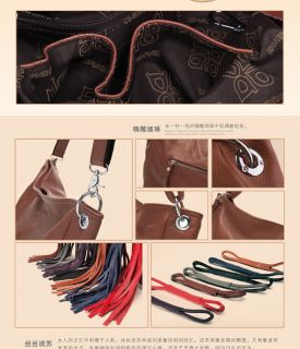 DUDU Womens Top Genuine Leather Handbag Tote Purse Shoulder Shopping Bag Satchel