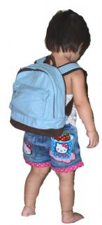 Baby Toddler Boys Kids School Backpack Lunchbox Shoulder Bags Blue Cute 2 3 Year