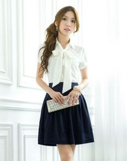 L266 Elegant Japan Beautiful Bowknot Fashion Womens Girl Lolita Dresses Size S