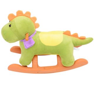 Kids Rocking Horse Dragon Styled Plush Ride on Toy Rocking Animal