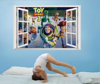 3D Window Toy Story Removable Wall Art Stickers Vinyl Decal Kids Nursery Decor