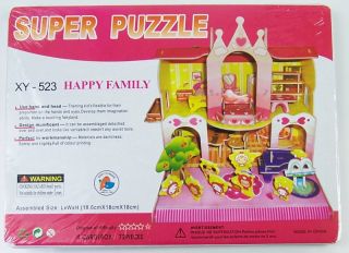 New Foam Intellectual 3D Paper Puzzle DIY Jigsaw Happy Family Toy XY523