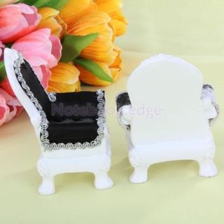 2pcs Elegant Chair Jewelry Ring Display Stand Showcase Holder Retail Shop Home