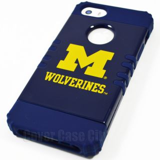 Official NCAA Hybrid Cover for Apple iPhone 5 Protector Case Michigan Wolverines