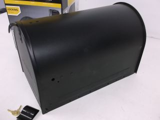 Gibraltar Extra Large Premium Steel Post Mount Mailbox Mail Box Black Locking