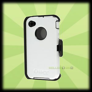 Otterbox iPhone 4 Defender Series Case Holster White Black Belt Clip