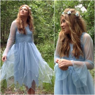 New Adult Blue Party Fairy Dress Plus Size Frozen Elsa Snow Queen Costume
