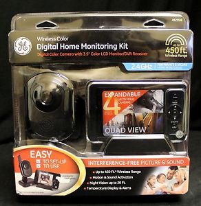 GE Wireless 2 4 GHz Color Camera Digital Home Monitoring Kit 45255 New