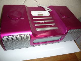 Nice iHome IH6PR Pink Dual Alarm Clock Radio with iPhone iPod Dock