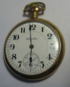 1913 Hamilton Pocket Watch 992 21 Jewel Fahys Montank Gold Filled Case