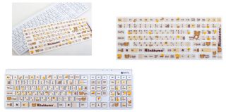 Korean English Keyboard Sticker Hangul Letter Printed Rilakkuma Coreano KR En