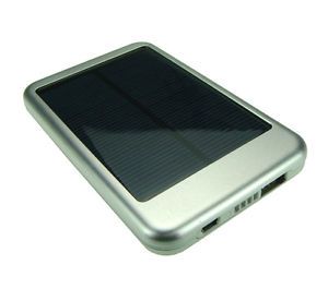 5000mAh Solar Power Battery Mobile iPhone iPad iPod Android Phone Charger Silver