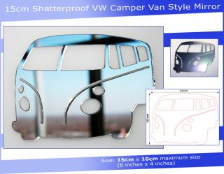 15cm Shatterproof VW camper Van Style Safety Mirror