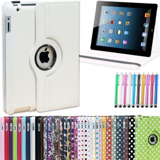 Leather 360 Degree Rotating Case Cover Stand for iPad Mini Tablet