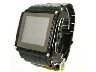Waterproof Wrist GSM Unlocked Watch Mobile Cell Phone Support Bluetooth Black