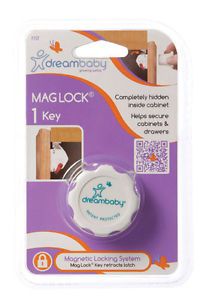 Dreambaby Mag Lock Key Child Proof Safety Magnetic Cabinet Door Locks L152