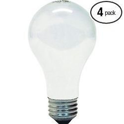 GE 41028 60 Watt Incandescent Light Bulbs A19 Soft White 4 Pack