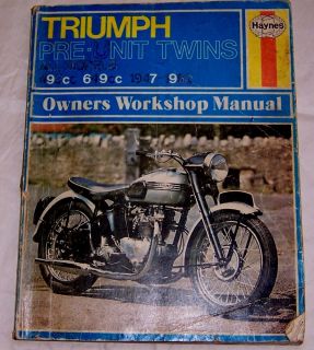 Triumph Pre Unit Twins All Models 498cc 649cc 1947 1962 Workshop Manual