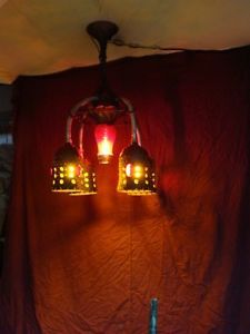 Steampunk Chandelier Star Trek Lamp Rat Rod Garage Light Steampunk Lamp