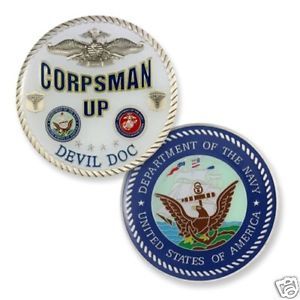 Marine Corps USMC Navy Doc Corpsman Challenge Coin