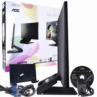 AOC E2462VWH LED Backlit LCD Monitor 24" Ultra Slim 1080p Widescreen HDMI VGA