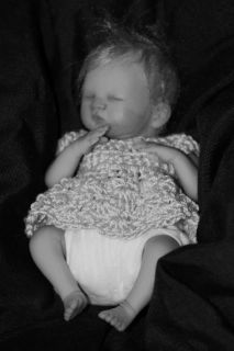 OOAK Soft Body Mini Newborn Polymer Clay Baby Girl by Becky Bright