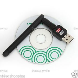 150Mbps USB Adapter 150M Wireless WiFi Network PC Laptop LAN Card with Antenna