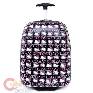 Hello Kitty Luggage ABS Trolley Bag 17" Rolling Hard Suit Case Face All Over