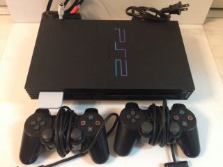 Sony PlayStation 2 Console Controllers Memory Card and Game