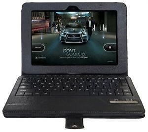 Bear Motion Leather Folio Case w Bluetooth Keyboard for Kindle Fire HD 8 9"