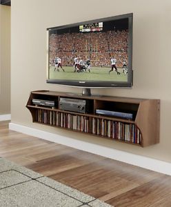 Espresso 58" Floating Wall Mount TV Shelf Altus Plus Media Console Storage PP