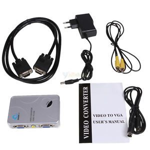 New Converter for VCD DVD Video to VGA LCD Monitor Box Adapter Super 3D