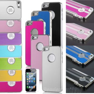 Combo Rugged Rubber Matte Hard Case Cover for iPhone 5 5g 6th Stylus Screen Film