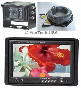 7" Color LCD Monitor CCD Rear View Backup Camera System