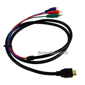 1080p 5 Feet 1 5M HDMI Male to 3 RCA Video Audio AV Cable Adapter for HDTV B20E