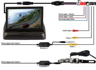 Car Rear View System Wireless Backup Camera 4 3" TFT LCD Monitor Night Vision