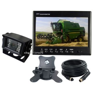 7" Rear View Backup Camera System Cab Observation for Tractor Forklift Bus