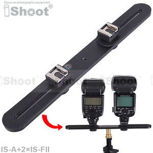 Metal Camera Holder Flash Bracket 2 Hot Shoe Mount Adapter for Nikon Speedlight