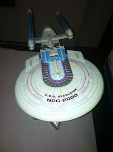 Star Trek USS Excelsior Enterprise B Plastic Model w Light Sound Stand