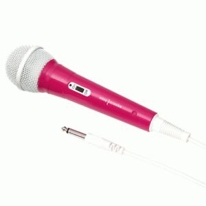 Easy Karaoke Pink Wired Microphone Karaoke Machine Use