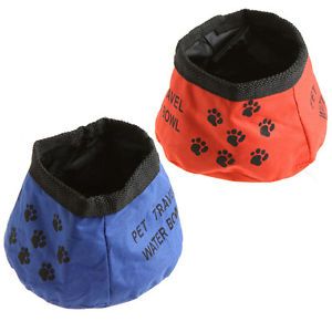 Pet Dog Cat Portable Collapsible Foldable Camping Travel Bowl Water Food Feeder