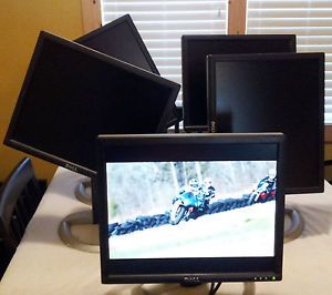 OF 5 DELL 17 LCD FLAT SCREEN COMPUTER MONITOR 1704FPT Y4299 w o cables