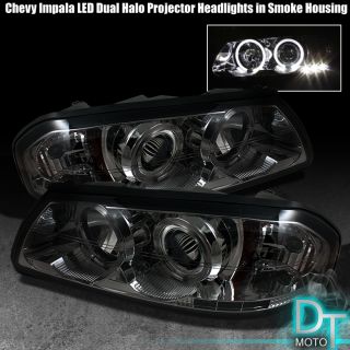 2000 2005 Chevy Impala Smoke Halo Projector Headlights