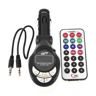 4in1 Car  Player Wireless FM Transmitter Modulator USB SD CD MMC Slot Remote