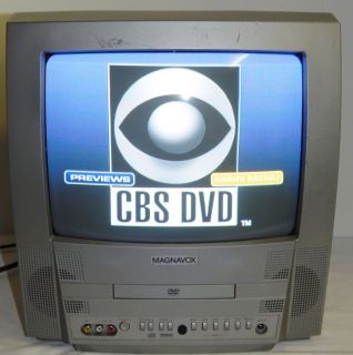 Magnavox MWC13D5 13" Portable Color CRT Television TV DVD Combination Aux Input
