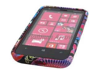 Soft Rubber Case Cover Screen Protector for Nokia Lumia 620 Circus Black