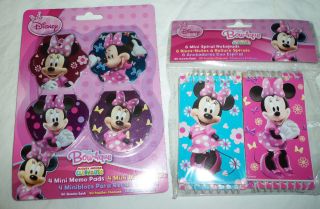 Minnie Mouse Bow tique Notepads Notebooks Memo Pads Birthday Party Favors