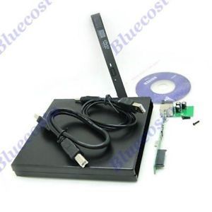 USB 2 0 to SATA CD DVD ROM Optical Drive External Enclosure Case for PC Laptop